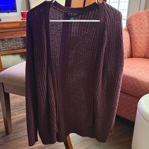 Poof! Women's Deep Burgundy Knit Cardigan
